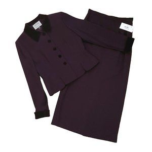 NWT Kasper Maxi Skirt Suit, Dark Maroon, Special Occasion/Party/Wedding, 2P/0P
